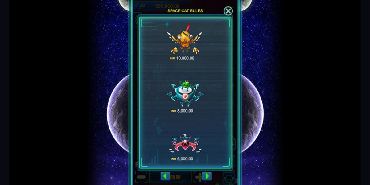 Space Cat Fishing - Paytable 1 - jk8slots