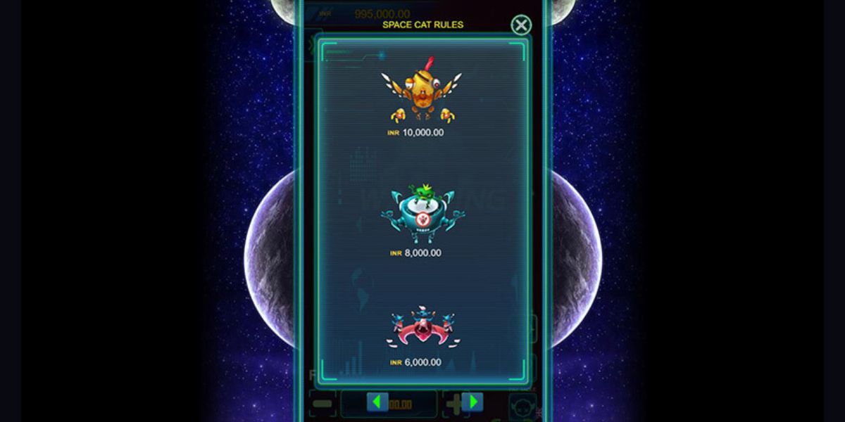 Space Cat Fishing - Paytable 1 - jk8slots