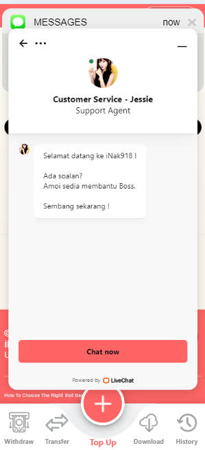 JK8Asia - iNak918 Casino Review - Live Chat - jk8slots