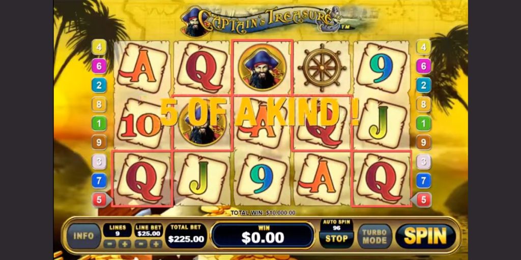 Captain's Treasure Slot - 5 of a Kind - jk8slots