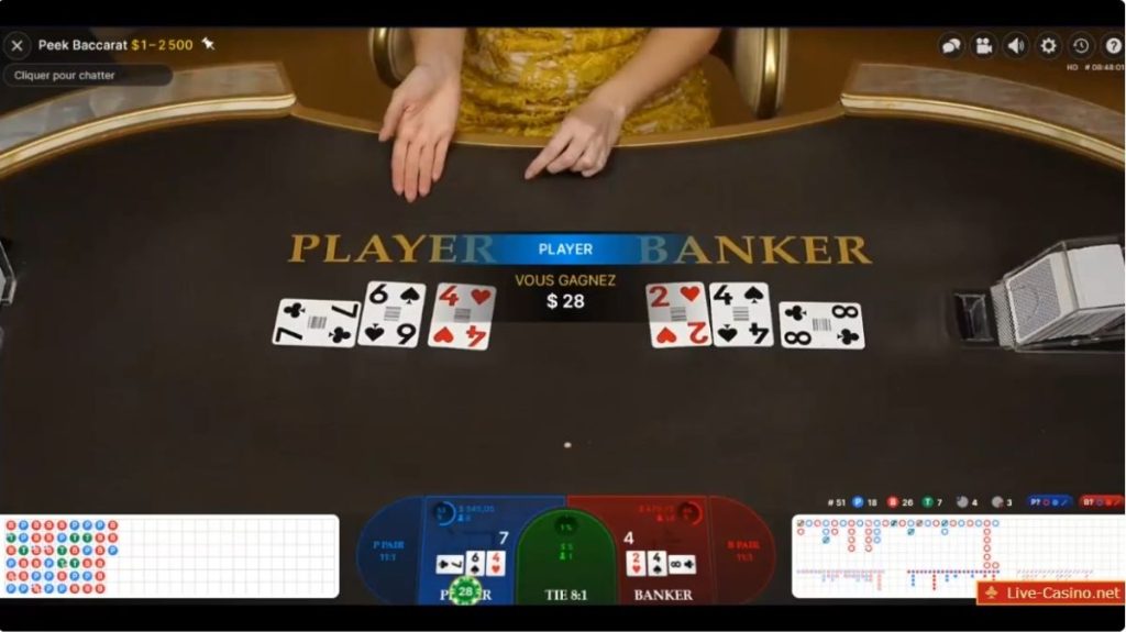 Peek Baccarat - Gameplay 3 - jk8slots