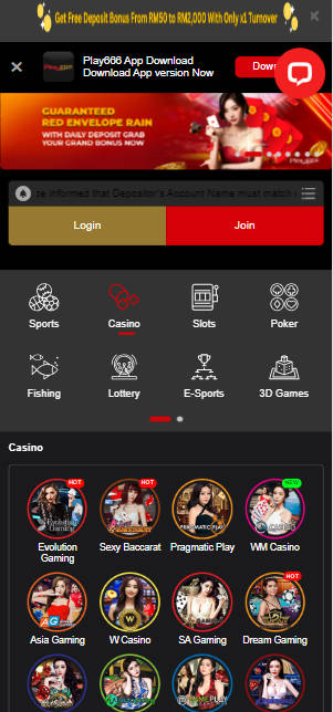 JK8Asia - Play666 Casino Review - Homepage - jk8slots