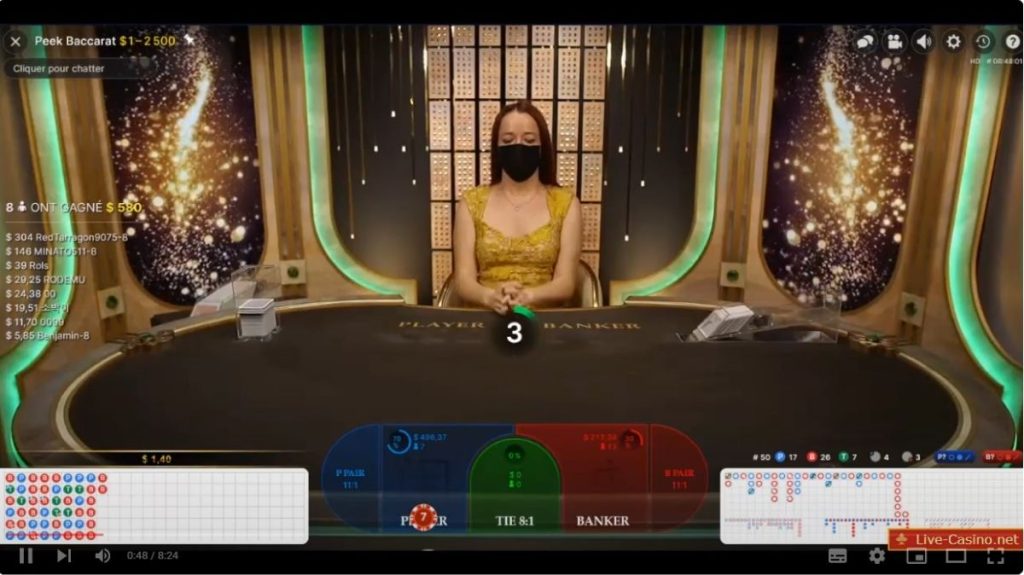 Peek Baccarat - Gameplay 1 - jk8slots