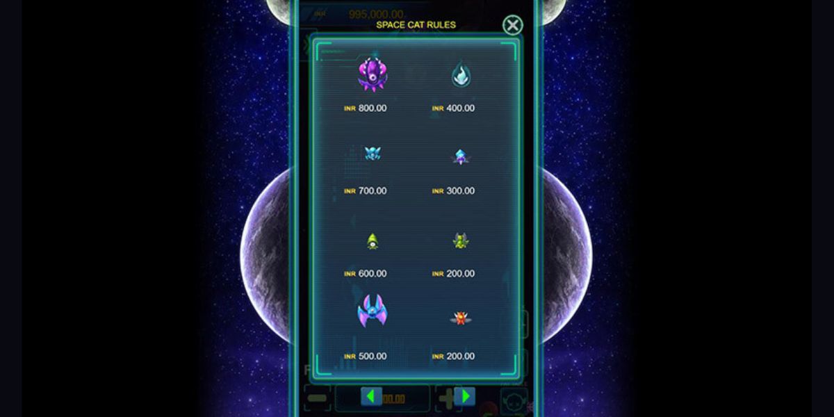 Space Cat Fishing - Paytable 3 - jk8slots