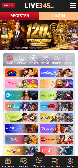 JK8Asia - Live345 Casino Review - Homepage - jk8slots